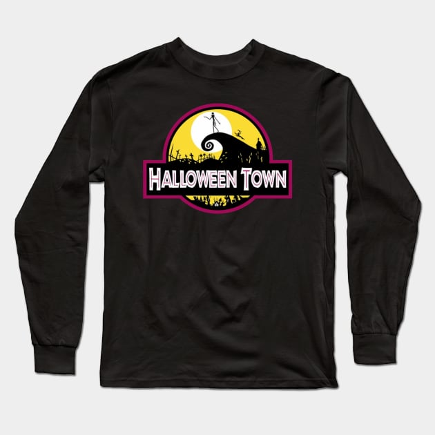 halloween town Long Sleeve T-Shirt by liamwillard